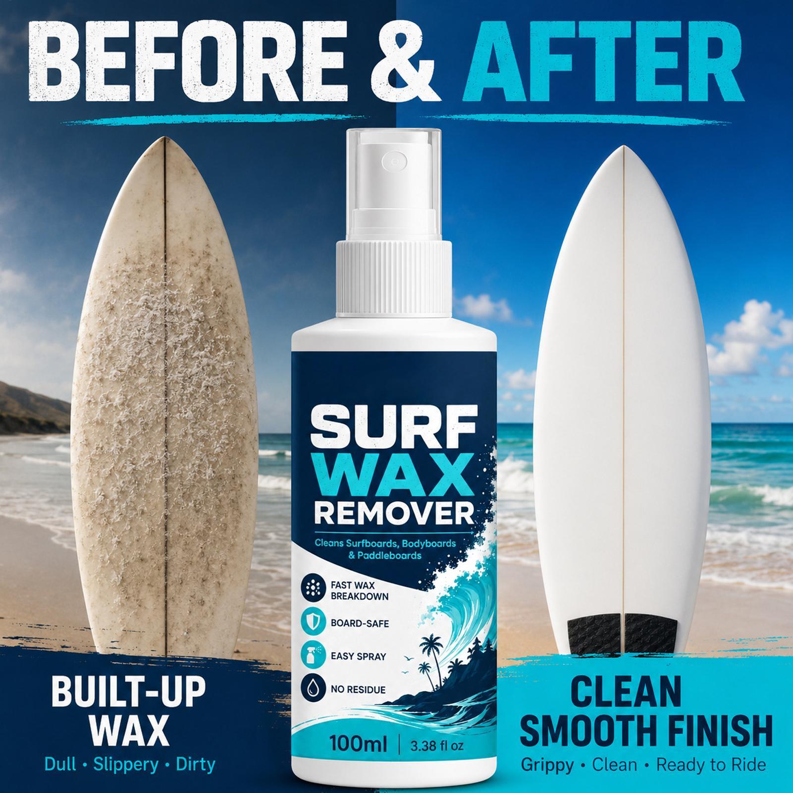 Surfboard Wax Tropical - Surfwaxreiniger Draagbaar Milieuvriendelijk Veilig Geen krassen
