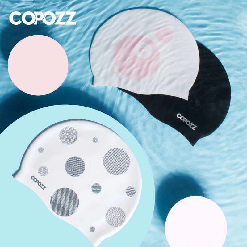Aquatic Sports Hat - Copozz Elastisch Siliconenrubber Waterdicht Bescherm Oren